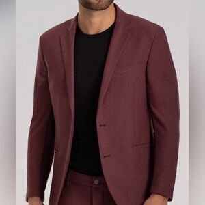 Brooks Brothers Regent Fit Burgundy Linen Blend Sport Coat Blazer Men’s 48R